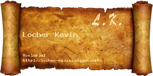 Locher Kevin névjegykártya
