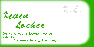 kevin locher business card